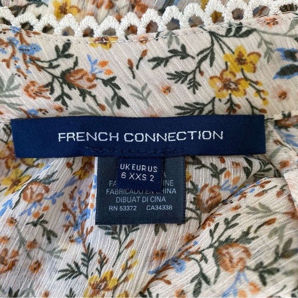 French Connection Victorian Meadow High-Neck Floral Blouse, US 2 / XXS - Picture 2 of 8